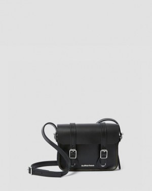 Accessories Dr Martens 7 Inch Leather Crossbody Bags Black | Australia_Dr75766