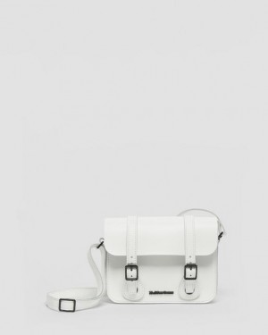 Accessories Dr Martens 7 Inch Leather Crossbody Bags White | Australia_Dr51742