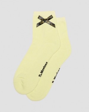 Accessories Dr Martens Ankle Bow Organic Cotton Blend Size,S/M,M/L~US WOMEN,5 - 10,11 - 16~US MEN,4 - 9,10 - 15~UK,3 - Lemon Yellow | Australia_Dr95966