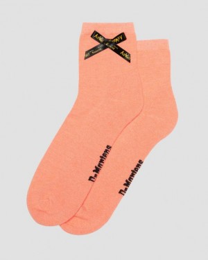 Accessories Dr Martens Ankle Bow Organic Cotton Blend Size,S/M,M/L~US WOMEN,5 - 10,11 - 16~US MEN,4 - 9,10 - 15~UK,3 - Coral | Australia_Dr93674