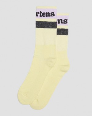 Accessories Dr Martens Athletic Logo Organic Cotton Blend Size,S/M,M/L~US WOMEN,5 - 10,11 - 16~US MEN,4 - 9,10 - 15~UK,3 - Lemon Yellow | Australia_Dr46481