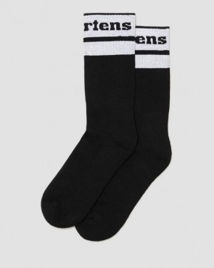 Accessories Dr Martens Athletic Logo Organic Cotton Blend Size,S/M,M/L~US WOMEN,5 - 10,11 - 16~US MEN,4 - 9,10 - 15~UK,3 - Black / White | Australia_Dr73404