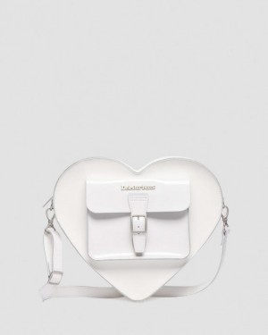 Accessories Dr Martens Heart Shaped Leather Backpack Bags White | Australia_Dr63809