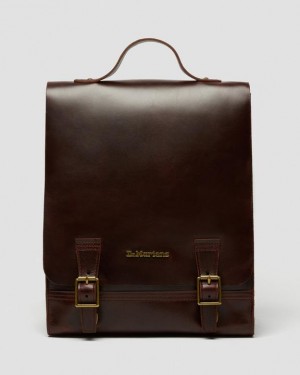 Accessories Dr Martens Leather Box Backpack Bags Brown | Australia_Dr33941