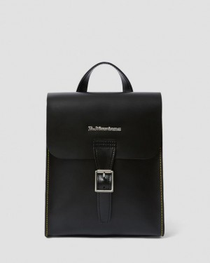 Accessories Dr Martens Leather Mini Backpack Bags Black | Australia_Dr98331