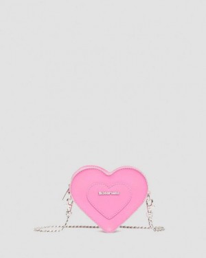 Accessories Dr Martens Mini Heart Shaped Leather Bags Pink | Australia_Dr27982