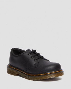 Kids' Dr Martens Toddler 1461 Softy T Leather Oxford Shoes Black | Australia_Dr89855