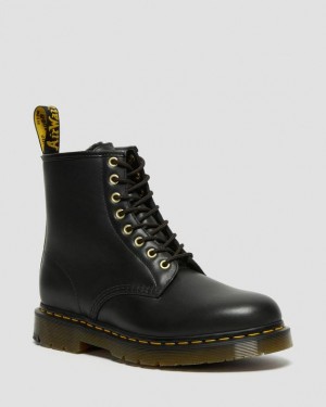 Men's Dr Martens 1460 DM's Wintergrip Leather Lace Up Boots Black | Australia_Dr69796