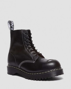 Men's Dr Martens 1460 Pascal Bex Exposed Steel Toe Lace Up Boots Black | Australia_Dr84250