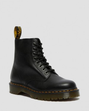 Men's Dr Martens 1460 Pascal Bex Pisa Leather Lace Up Boots Black | Australia_Dr89438