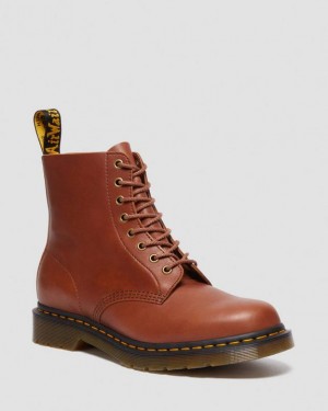 Men's Dr Martens 1460 Pascal Carrara Leather Lace Up Boots Brown | Australia_Dr67193