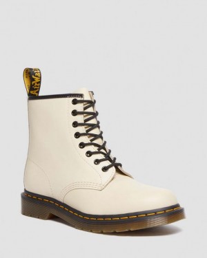 Men's Dr Martens 1460 Smooth Leather Lace Up Boots Beige | Australia_Dr47199