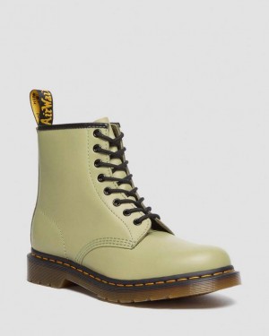 Men's Dr Martens 1460 Smooth Leather Lace Up Boots Olive | Australia_Dr11947