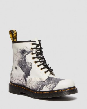 Men's Dr Martens 1460 Tate 'Decalcomania' Backhand Leather Lace Up Boots Multicolor | Australia_Dr89366