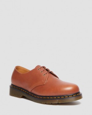 Men's Dr Martens 1461 Carrara Leather Oxford Shoes Brown | Australia_Dr57491