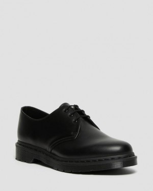 Men's Dr Martens 1461 Mono Smooth Leather Oxford Shoes Black | Australia_Dr38681