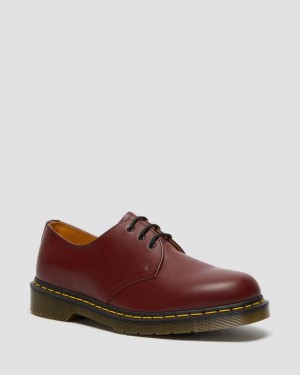 Men's Dr Martens 1461 Smooth Leather Oxford Shoes Pink Red | Australia_Dr73807