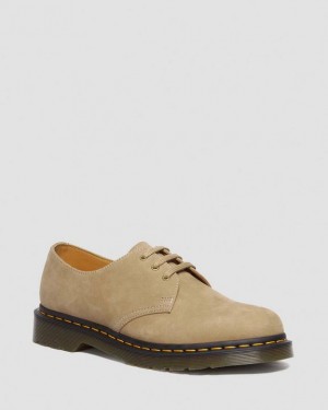 Men's Dr Martens 1461 Tumbled Nubuck Leather Oxford Shoes Brown | Australia_Dr51957