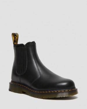 Men's Dr Martens 2976 DM's Wintergrip Leather Chelsea Boots Black | Australia_Dr81691