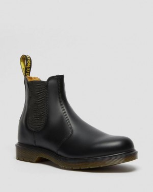 Men's Dr Martens 2976 Smooth Leather Chelsea Boots Black | Australia_Dr28547