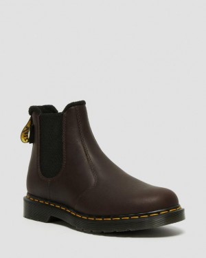 Men's Dr Martens 2976 Warmwair Leather Chelsea Boots Dark Brown | Australia_Dr35896