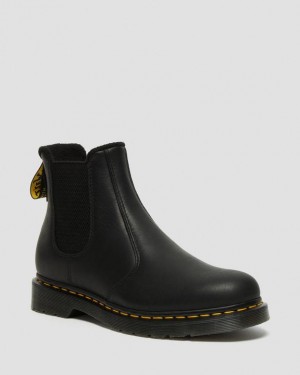 Men's Dr Martens 2976 Warmwair Leather Chelsea Boots Black | Australia_Dr48812