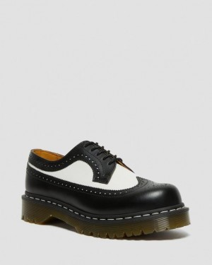 Men's Dr Martens 3989 Bex Smooth Leather Brogue Platform Shoes Black | Australia_Dr19509