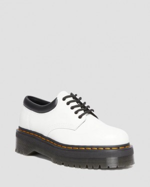 Men's Dr Martens 8053 Leather Casual Shoes White | Australia_Dr40049