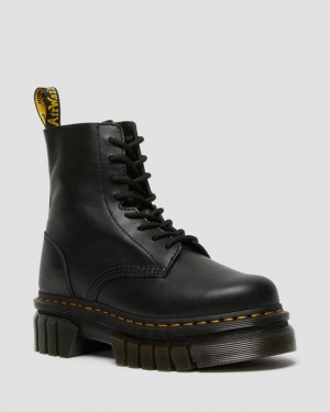 Men's Dr Martens Audrick Nappa Leather Platform Ankle Boots Black | Australia_Dr34824