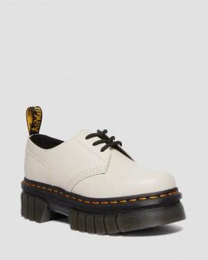 Men's Dr Martens Audrick Nappa Leather Shoes Grey | Australia_Dr23085