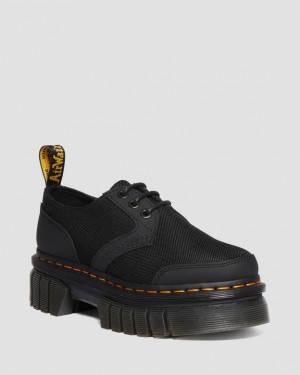 Men's Dr Martens Audrick Poly & Leather Shoes Black | Australia_Dr13557