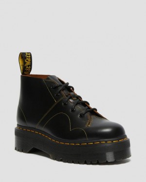 Men's Dr Martens Church Monkey Platform Shoes Black | Australia_Dr19742