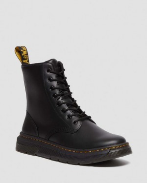 Men's Dr Martens Crewson Classic Leather Everyday Boots Black | Australia_Dr85160