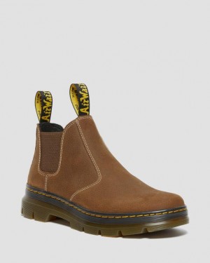 Men's Dr Martens Hardie II Leather Chelsea Work Boots Cream | Australia_Dr83467