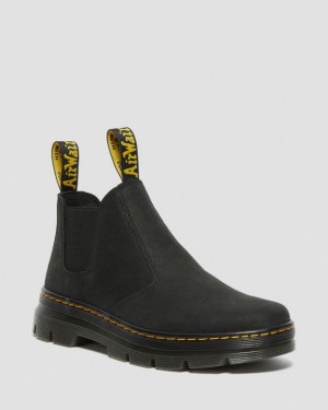 Men's Dr Martens Hardie II Leather Chelsea Work Boots Black | Australia_Dr39392