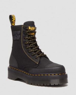 Men's Dr Martens Jadon Boot Ganni Extra Tough Platforms  Boots Black | Australia_Dr11462