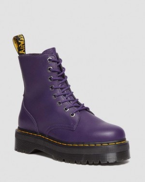 Men's Dr Martens Jadon III Boot Pisa Leather Platform Shoes Purple | Australia_Dr37732