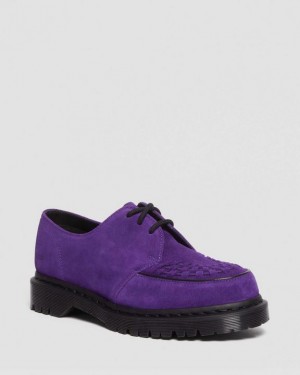 Men's Dr Martens Ramsey Supreme Suede Creepers Shoes Purple | Australia_Dr90530