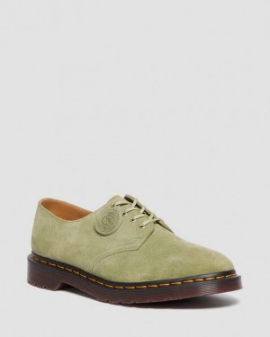 Men's Dr Martens Smiths Suede Dress Shoes Olive | Australia_Dr88443