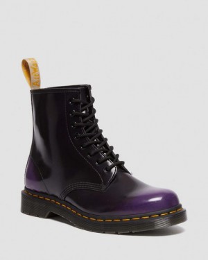 Men's Dr Martens Vegan 1460 Lace Up Boots Black / Purple | Australia_Dr89109