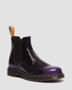 Men's Dr Martens Vegan 2976 Chelsea Boots Black / Purple | Australia_Dr35525