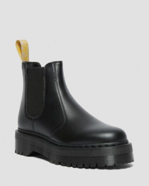 Men's Dr Martens Vegan 2976 Felix Platform Chelsea Boots Black | Australia_Dr22390