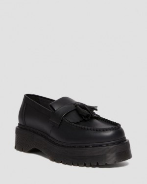 Men's Dr Martens Vegan Adrian Felix Tassel Shoes Black | Australia_Dr81575