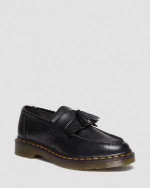 Men's Dr Martens Vegan Adrian Felix Tassel Shoes Black | Australia_Dr99876