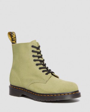 Women's Dr Martens 1460 Pascal Suede Lace Up Boots Olive | Australia_Dr74754