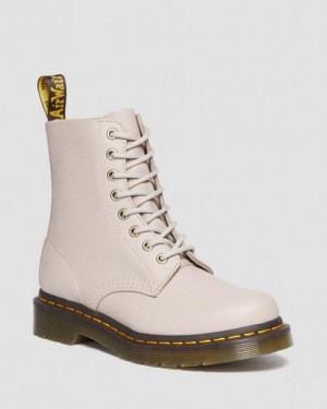 Women's Dr Martens 1460 Women's Pascal Virginia Leather Boots Grey Brown | Australia_Dr58525