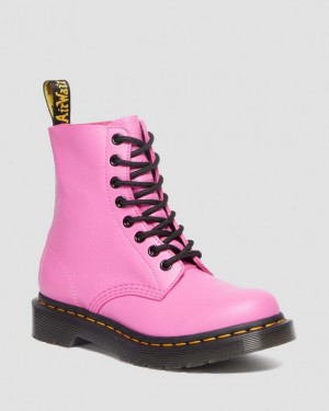 Women's Dr Martens 1460 Women's Pascal Virginia Leather Boots Pink | Australia_Dr60843