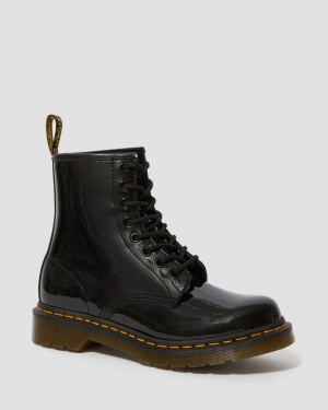 Women's Dr Martens 1460 Women's Patent Leather Lace Up Boots Black | Australia_Dr58193