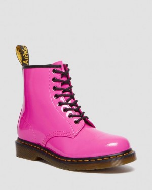 Women's Dr Martens 1460 Women's Patent Leather Lace Up Boots Pink | Australia_Dr59353