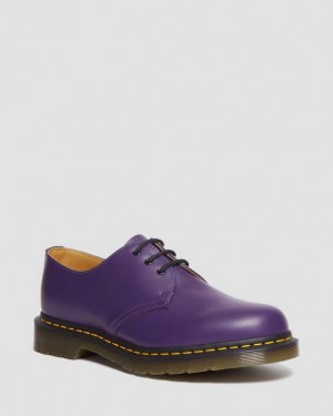 Women's Dr Martens 1461 Smooth Leather Oxford Shoes Purple | Australia_Dr93265